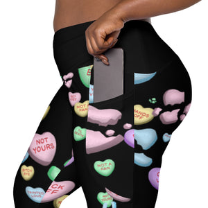 Candy Heart Leggings with Pockets