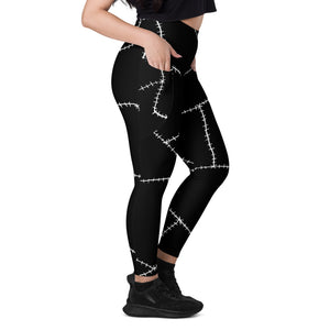 Stitched Leggings with Pockets