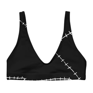 Stitched Black Padded Bikini Top