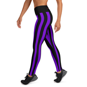 Purple Stripe Yoga Pants