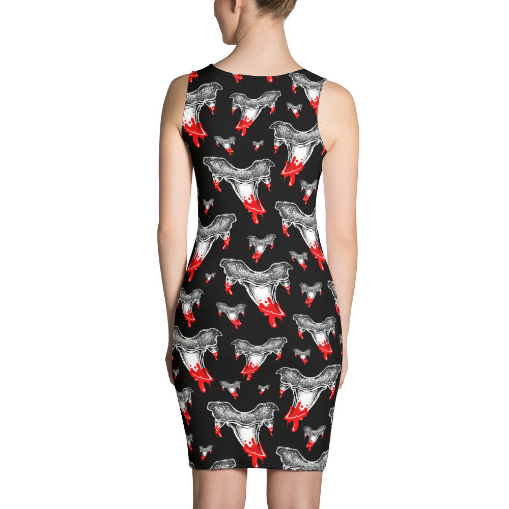 Shark Tooth Fitted Dress