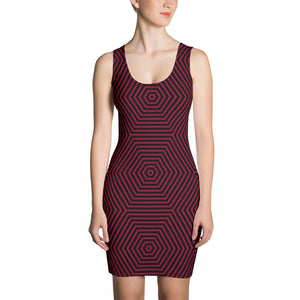 As Above So Below Fitted Dress