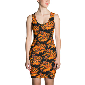 Pumpkin Smash Fitted Dress