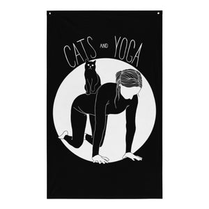 Cats and Yoga Flag