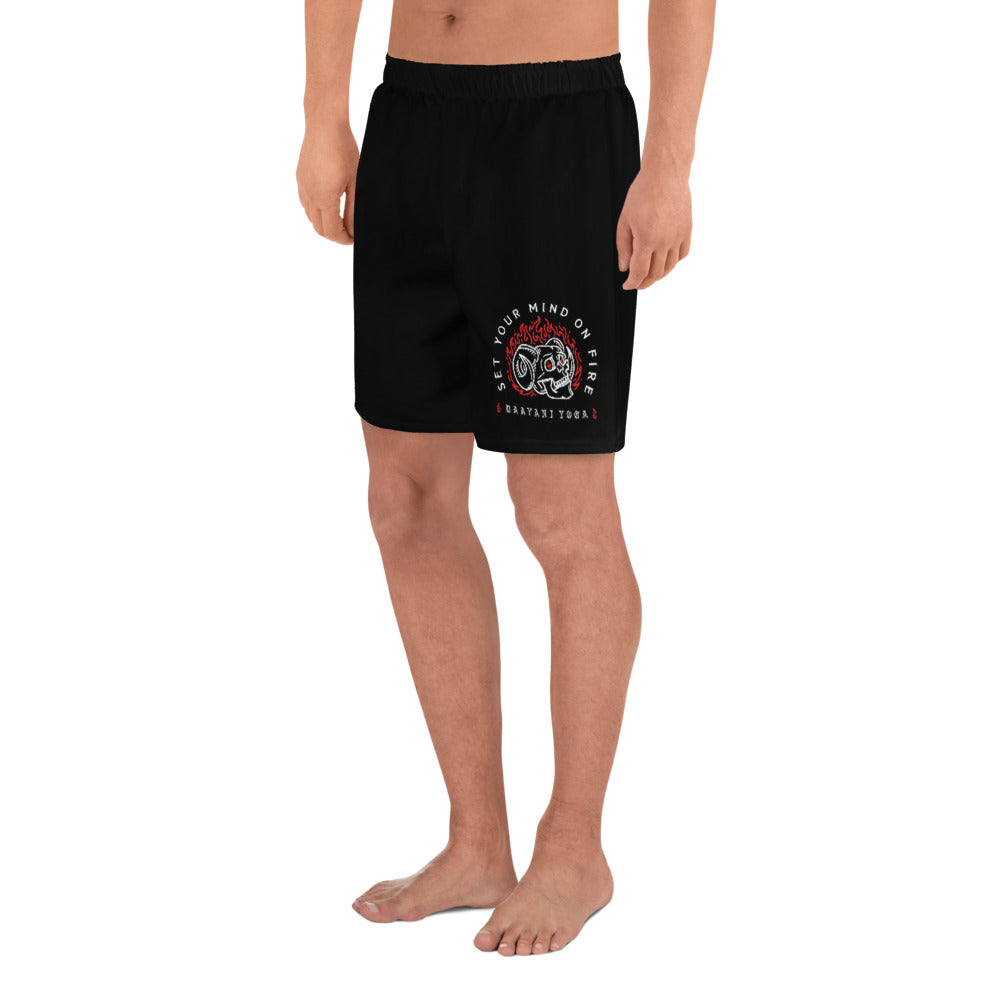 Set Your Mind On Fire Men's Athletic Long Shorts