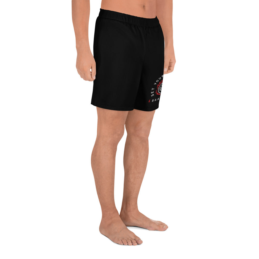 Set Your Mind On Fire Men's Athletic Long Shorts
