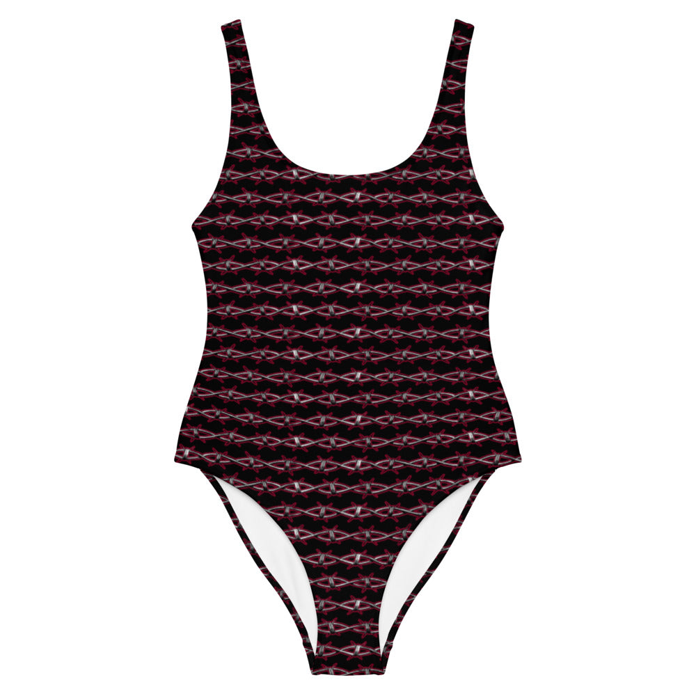 Barbed Wire One-Piece Swimsuit