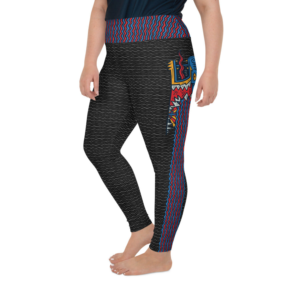 Moon Tooth Queen Wolf Plus Size Leggings