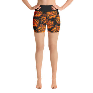 Pumpkin Smash Yoga Shorts