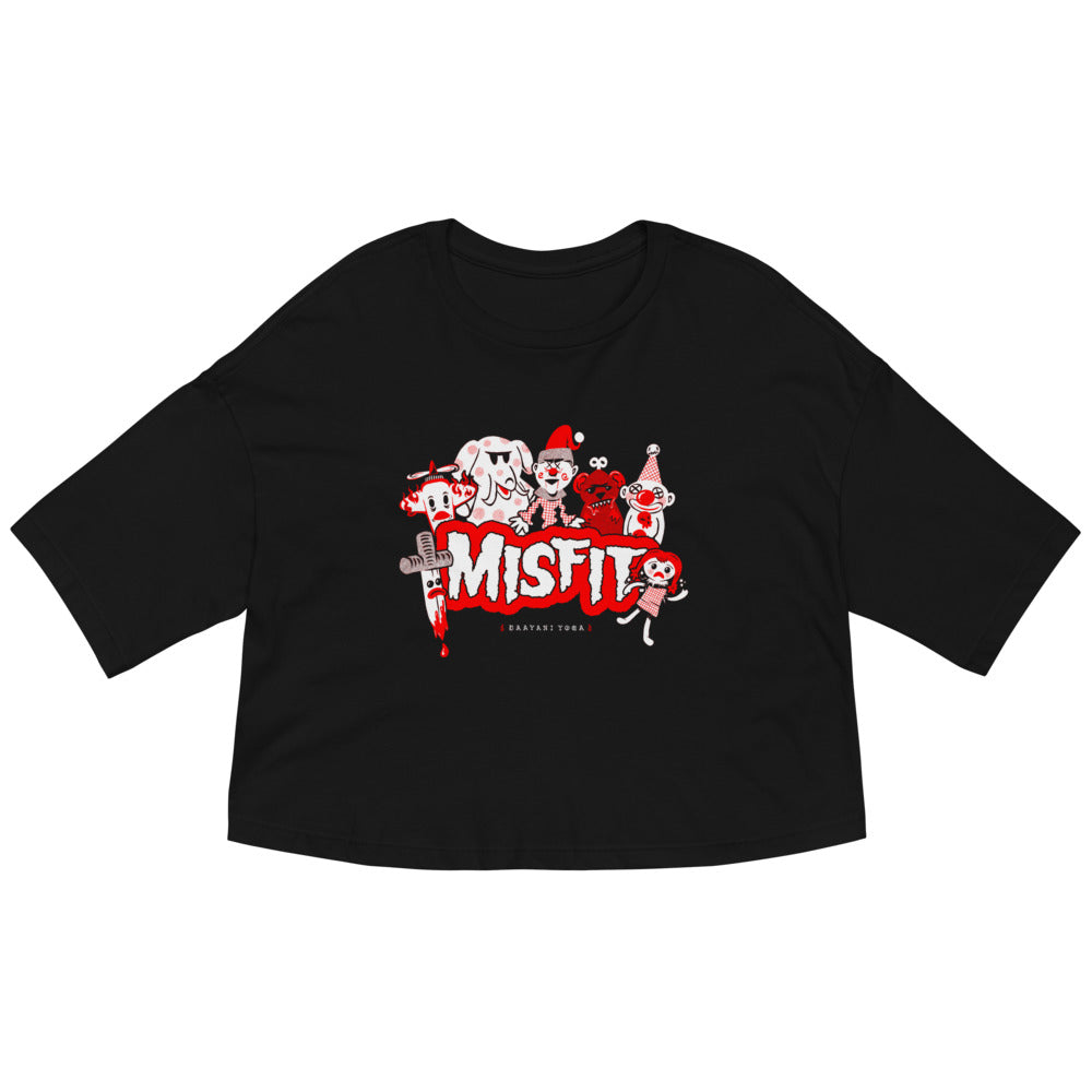 Misfit Loose Drop-Shoulder Crop Top