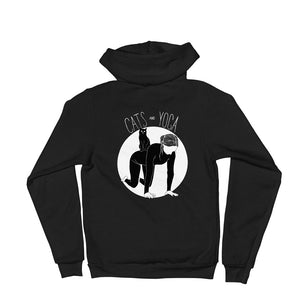 Cats and Yoga Zip-Up Hoodie