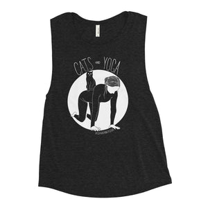 Cats and Yoga Women's Muscle Tank